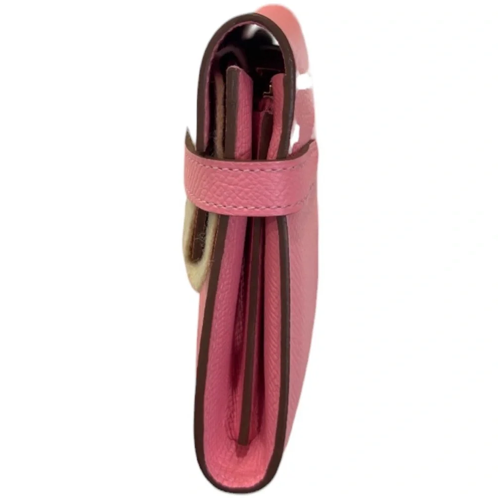 💗 𝐇𝐄𝐑𝐌𝐄𝐒 Kelly Long Wallet Rose Confetti Epsom Leather GHW 💗 - Picture 6 of 10